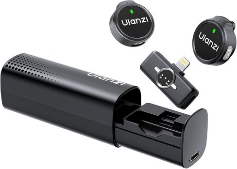 ULANZI A21 Drawer Wireless Microphone for iPhone15/16/17/Android, USB C Mini Lapel Mic with 32khz 24bit, AI Noise Reduction, Ultralight Button TX, 36H Battery for Video Recording, Streaming in Saudi Arabia