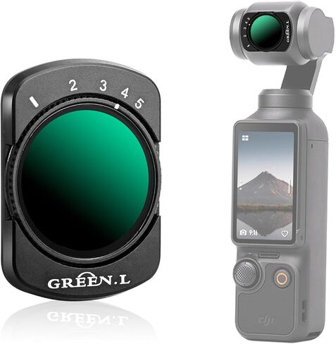 فلتر رذاذ أسود مغناطيسي من GREEN.L لـ DJI Osmo Pocket 3، تأثير سينمائي Pro-Mist بقوة 1/4، رفيع للغاية، متعدد الطبقات، زجاج بصري عالي الدقة in Kuwait