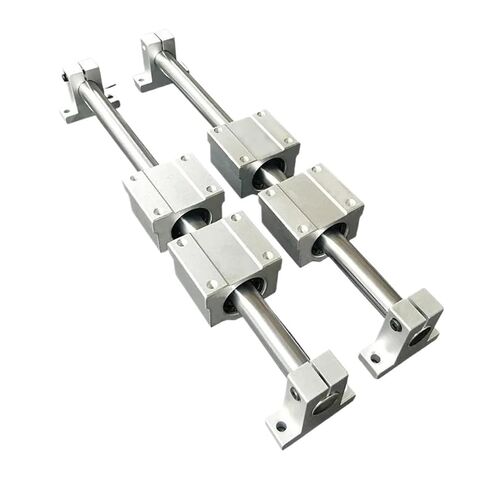 2 قطعة اسطوانة المحور البصري السكك الحديدية الخطية L300-1400mm 4 قطعة دعامات محمل SK (2WC12 4UU 4SK ، 450 مللي متر) in Kuwait