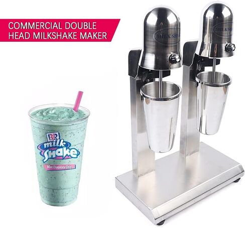 خلاط حليب مزدوج الرأس، خلاط مشروبات 560 وات 110 فولت، خلاط مشروبات تجاري مزدوج الرأس، خلاط كريم ناعم مع مفتاح ضبط السرعة لمختلف سلاسل المتاجر والمقاهي ومتاجر الشاي in Kuwait
