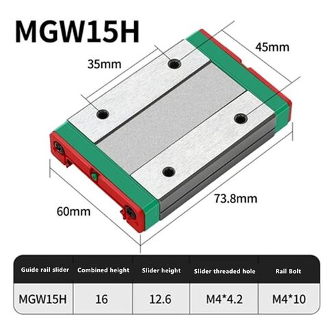 MGW15 L 100-1000mm 1PC MGW Linear Guide + 2PC MGW Slides MGW15H(330mm) in Saudi Arabia