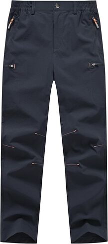 Kids Hiking Cargo Pants Quick Dry Lightweight Outdoor Scout Pants Waterproof with Zip Pockets 4-16Y in Saudi Arabia