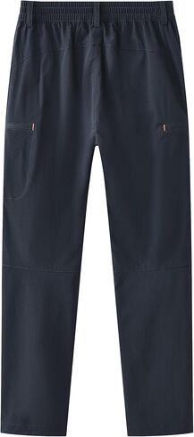 Kids Hiking Cargo Pants Quick Dry Lightweight Outdoor Scout Pants Waterproof with Zip Pockets 4-16Y in Saudi Arabia