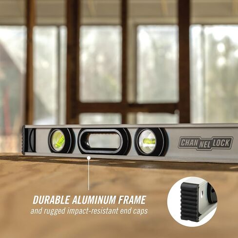 CHANNELLOCK 24-Inch, Professional-Grade Aluminum I-Beam Level with 3 Vials, 5100-0024 in Saudi Arabia