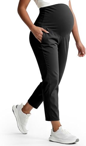Mama Land Women's Maternity Jogger Over The Belly Stretchy Pregnancy Pants with Pockets Buttery Soft Lounge Activewear in Saudi Arabia