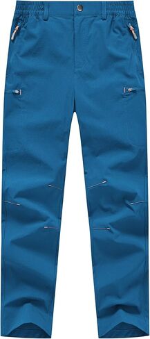 Kids Hiking Cargo Pants Quick Dry Lightweight Outdoor Scout Pants Waterproof with Zip Pockets 4-16Y in Saudi Arabia