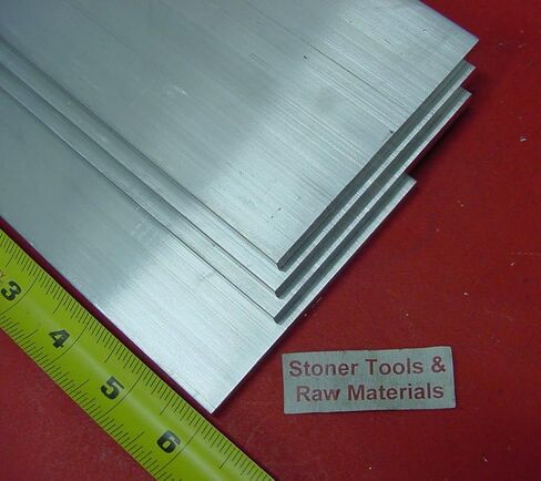 4 Pieces 1/4" X 5" Aluminum 6061 Flat BAR 6" Long T6511 .250" Plate Mill Stock in Kuwait