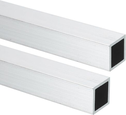 MECCANIXITY Aluminum Square Tubing,0.24"x0.24"x18" Long 0.04" Wall Thick 6063 Aluminum Square Tube Seamless Structural Metal Profile Hardware for Construction DIY Home Decor Furniture 2pcs in Saudi Arabia