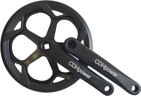 CDHPOWER CHPOWER Bike Crankset 1 Piece/Single 48T/ 52T Steel Chainring with Chain Cover 170mm Aluminium Alloy Arm for Single Speed and 6/7/8 Speeds Bicycles in Saudi Arabia