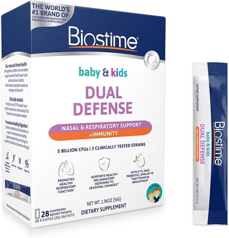 Biostime حماية بشرة الأطفال والرضع | يساعد على الحماية من التهابات الجلد † | 5 مليار CFUs | دعم القناة الهضمية | سلالات البروبيوتيك التي تم اختبارها سريريًا | 28 كيس in Kuwait