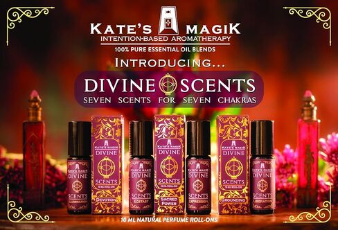 عطر كيت ماجيك إكستاسي ديفاين سينت الطبيعي للعلاج العطري. 10 مل عطر طبيعي 100% مصنوع من الجوجوبا العضوي والزيوت العطرية النقية وفيتامين E غير المعدل وراثيًا من عباد الشمس. in Kuwait