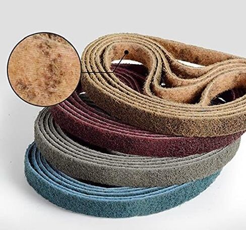 SHENGANG 10pcs 330 * 10mm Non-Woven Nylon Abrasive Sanding Belt, 520 * 20MM for Stainless Steel Metal Striping Deburring (Color : 240, Size : 520x20mm x 5pcs) in Saudi Arabia