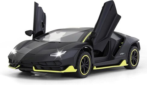 SASBSC Lamb SVJ Toy Cars for Boys Age 3-12 1/36 Small Diecast Metal Model Car Toys with Light and Sound Pull Back Sport Car for 3+ Years Old Kids Birthday (Green) in Kuwait