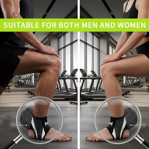 2-Pack Ankle Brace for Men & Women, Adjustable Figure-8 Stabilizer with Straps for Basketball, Volleyball & Running, Compression Sleeve for Sprained Ankle, Plantar Fasciitis & Tendonitis Relief in Saudi Arabia