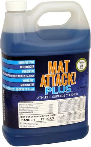 Dollamur حصيرة هجوم! Plus® Gym & Yoga Mat Cleaner ، منظف صحي للأرضيات المطاطية ، الحصير المصارعة ، وأرضيات اللياقة البدنية gallon in Kuwait