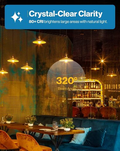 Sunco 16 حزمة من مصابيح Edison LED ST64، لمبة مقاومة للماء ذات فتيل عتيق شفاف، 800 لومن، 8 وات (ما يعادل 60 وات)، ST19، 3000 كلفن أبيض دافئ، قاعدة متوسطة E26، ديكور UL قابل للتعتيم in Kuwait