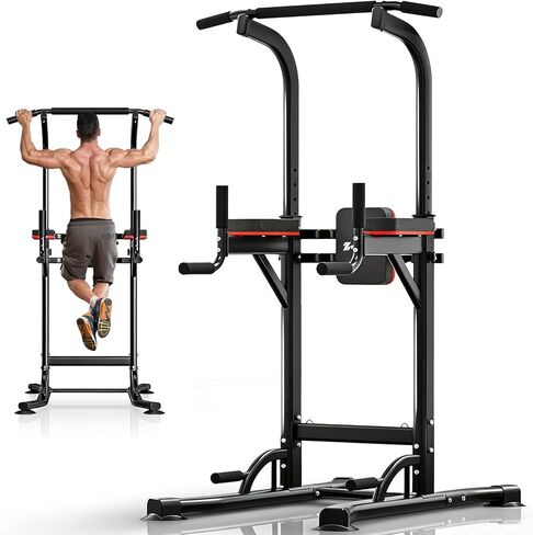 Zenova Pull Up Bar Dip Station معدات التدريب على القوة متعددة الوظائف للرجال بناء العضلات بناء 330/500 رطل القدرة على الوزن in Kuwait