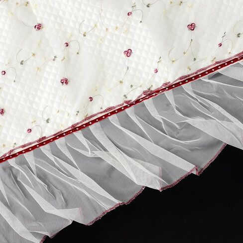 غطاء حماية Guzheng من الدانتيل السميك من Beavorty، تصميم مانع للانزلاق، واقي من الغبار بنمط الأزهار، قطعة قماش واقية قابلة لإعادة الاستخدام لـ Guzhengs، قطعة واحدة تناسب الجميع in Kuwait