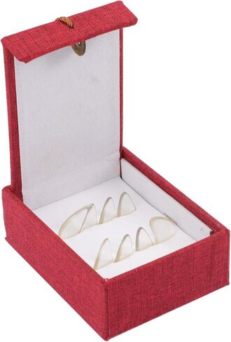 أغطية أصابع واقية لأظافر اللعب من Toyvian Guzheng، أغطية أصابع Guzheng كبيرة من الكريستال الأبيض لحماية أطراف الأصابع، ملحقات أدوات السلسلة in Kuwait