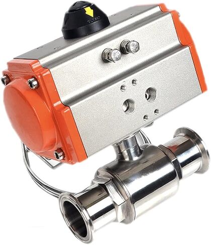 76 مم صمام كروي ثلاثي المشبك من نوع الطويق 304 من الفولاذ المقاوم للصدأ مع أسطوانة مزدوجة التمثيل in Kuwait