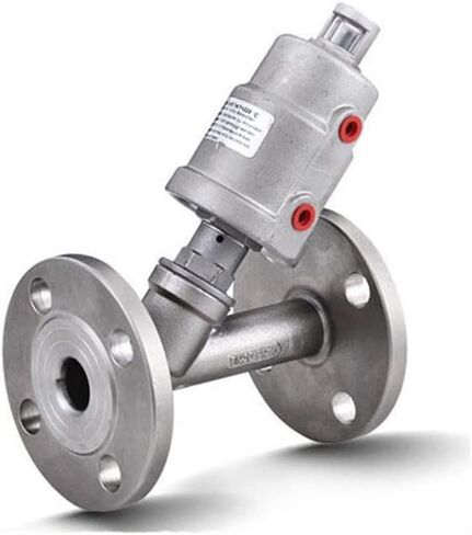 صمام مقعد زاوية هوائي ذو حواف من الفولاذ المقاوم للصدأ DN50 (مغلق عادةً، مزدوج الفعل) in Kuwait