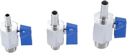 1 قطعة صمام كروي صغير من الفولاذ المقاوم للصدأ أنبوب جلدي معبد خيط داخلي خيط خارجي مفتاح صمام مياه صغير (12، خيط داخلي _ 8 مم) in Kuwait