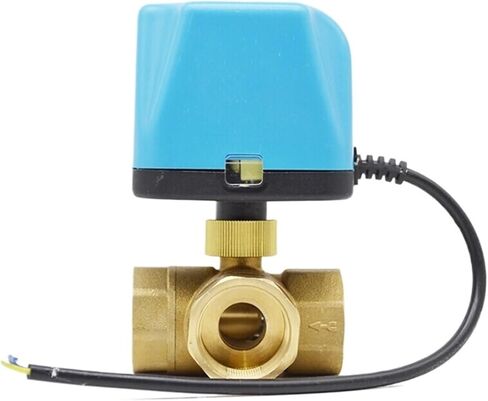 1/2 "3/4" 1 "2" ثلاثي الاتجاه 220 فولت 12 فولت 24 فولت 2-سلك صمام كروي نحاسي مغلق عادة صمام كروي (12,12VDC_مغلق عادي) in Kuwait