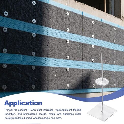 50mm Self Stick Insulation Pins, 30 Sets 1.5 Inch Self Locking Round Washers Aluminum Insulation Hangers for Foam Board Wall Floor Ceiling in Saudi Arabia