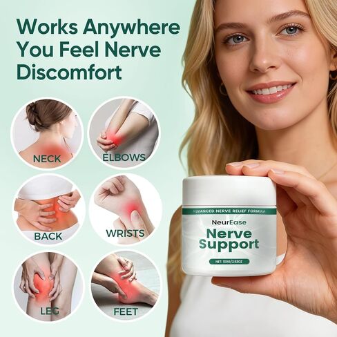 Nerve Relief Cream with MSM, Magnesium & Arnica, Fast Absorbing & Nighttime Comfort Nerve Relief Lotion for Hands, Feet & Legs, Soothing Nerve Formula, 3.53 oz in Saudi Arabia