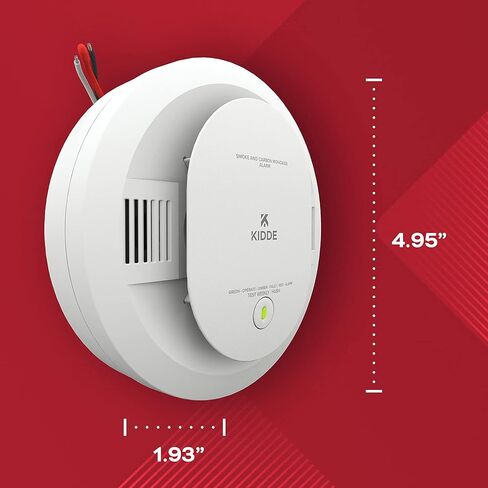 Kidde Hardwired Smoke & Carbon Monoxide Detector, AA Battery Backup, Interconnectable, LED Warning Light Indicators, 4 Pack in Saudi Arabia