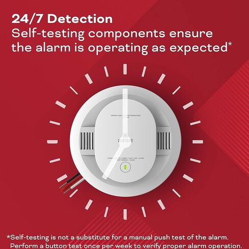 Kidde Hardwired Smoke & Carbon Monoxide Detector, AA Battery Backup, Interconnectable, LED Warning Light Indicators, 4 Pack in Saudi Arabia