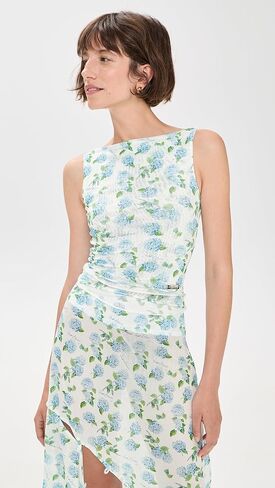 House of Sunny Women's Hydrangea Double Layer Mesh Top in Saudi Arabia
