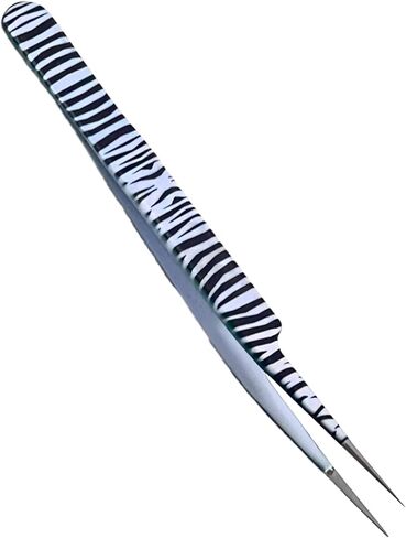 LAB WORK TWEEZERS SET OF 8 GERMAN GRADE PREMIUM ZEBRA PATTERNS FOR ELECTRONIC DEVICE REPAIR, JEWELRY REPAIR, LAB USE, CRAFTS (CYNAMED) in Saudi Arabia