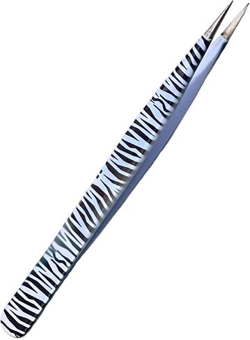 LAB WORK TWEEZERS SET OF 8 GERMAN GRADE PREMIUM ZEBRA PATTERNS FOR ELECTRONIC DEVICE REPAIR, JEWELRY REPAIR, LAB USE, CRAFTS (CYNAMED) in Saudi Arabia