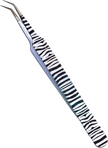 LAB WORK TWEEZERS SET OF 8 GERMAN GRADE PREMIUM ZEBRA PATTERNS FOR ELECTRONIC DEVICE REPAIR, JEWELRY REPAIR, LAB USE, CRAFTS (CYNAMED) in Saudi Arabia