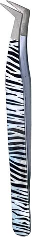 LAB WORK TWEEZERS SET OF 8 GERMAN GRADE PREMIUM ZEBRA PATTERNS FOR ELECTRONIC DEVICE REPAIR, JEWELRY REPAIR, LAB USE, CRAFTS (CYNAMED) in Saudi Arabia