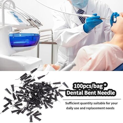 SurgiMac Pre-Bent Applicator Needle Tips, Black, 19 Gauge, 100-Count Bag in Saudi Arabia