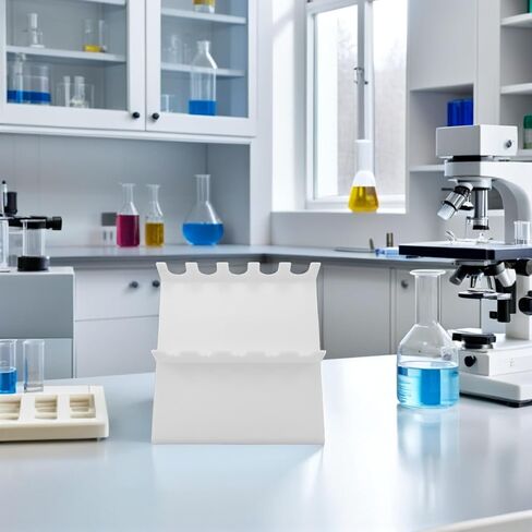 BESTYASH Plastic Lab Pipette Rack Stand Holder for 5 Micropipettes, Laboratory Plastic Pipettor Storage Organizer, Compact Lab Rack Holder for Scientific Workbench in Kuwait