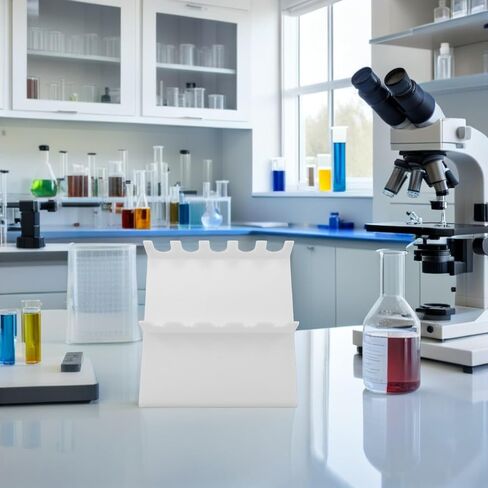 BESTYASH Plastic Lab Pipette Rack Stand Holder for 5 Micropipettes, Laboratory Plastic Pipettor Storage Organizer, Compact Lab Rack Holder for Scientific Workbench in Kuwait