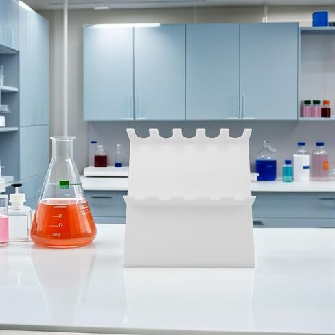 رف حامل ماصات المختبر البلاستيكي ذو 5 فتحات - حامل منظم للماصات الدقيقة لتخزين ماصات المختبر وحامل أنبوب التجميع - رف أنبوب اختبار بلاستيكي مدمج للاستخدام العلمي in Kuwait