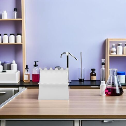 رف حامل ماصات المختبر البلاستيكي ذو 5 فتحات - حامل منظم للماصات الدقيقة لتخزين ماصات المختبر وحامل أنبوب التجميع - رف أنبوب اختبار بلاستيكي مدمج للاستخدام العلمي in Kuwait