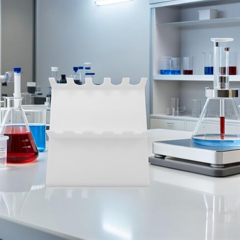 رف حامل ماصات المختبر البلاستيكي ذو 5 فتحات - حامل منظم للماصات الدقيقة لتخزين ماصات المختبر وحامل أنبوب التجميع - رف أنبوب اختبار بلاستيكي مدمج للاستخدام العلمي in Kuwait