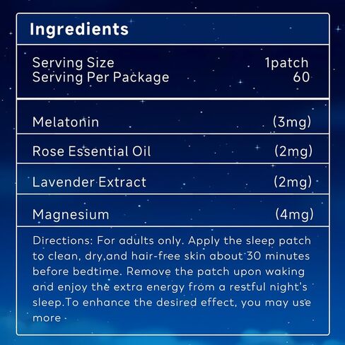 رقعات نوم للبالغين، 60 قطعة من رقعات النوم العميقة المطورة، مكونة من مكونات طبيعية بالكامل، راحة ليلية تدوم طويلاً لكل من الرجال والنساء، سهلة الاستخدام طوال الليل in Kuwait