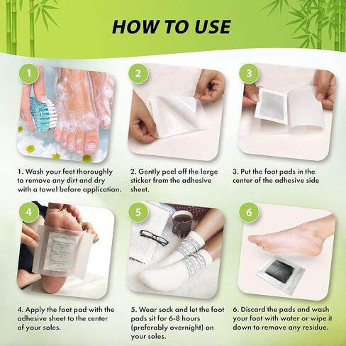 منصات قدم فحم الخيزران الطبيعية: 70 حزمة Wormwood Aid Sleep و Engrof Foot Fads للرجال والنساء (70 Count) in Kuwait