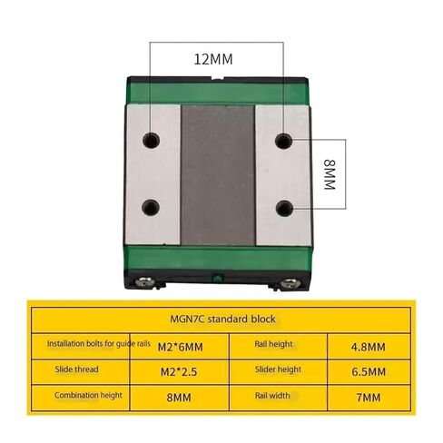 2 pcs Miniature Linear Guide Sliders MGN12H or MGN12C(MGN7C) in Saudi Arabia