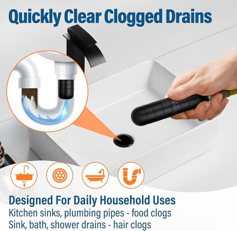 3 Pack Drain Bladder Kit, Rubber Drain Cleaning Bladder Fits 1"–6" Pipes, Unclogger for Sinks, Showers, Bathtubs, Pools, Main Drains & Outdoor Sewer Lines in Kuwait