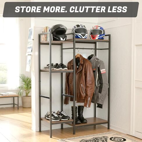 رف معدات الدراجات النارية من TONGMO، حامل خوذة عالي التحمل، رف تخزين كبير لمعدات الدراجات النارية للخوذة والسترة والأحذية وإكسسوارات الركوب in Kuwait