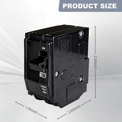 2-Pole 125 Amp Circuit Breaker, Compatible with QO2125, for QO Load Centers, CSED & NQOD Panels, Plug-On Type, 120/240V, Thermal Magnetic Protection in Saudi Arabia