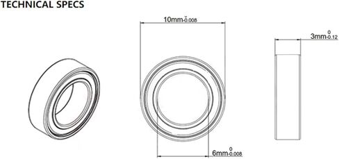 MR106RS اللون كرة أخدود عميقة تحمل ABEC-3 مصغرة MR106-2RS محامل RS MR106 2RS مع الأزرق مختومة L-1060DD 6 * 10 3 مم in Saudi Arabia