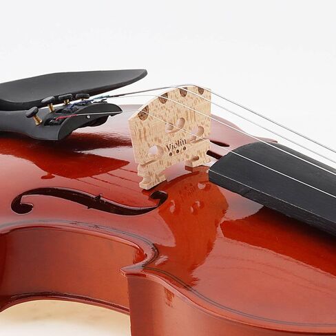 Violin Bridge 4Pcs, 4/4 Full Size Premium Solid Maple Wood Violin bridge with String Position Identification, Hard Maple Fiddle Bridge Music Instrument Replacement Fit Most 4/4 Violins in Saudi Arabia